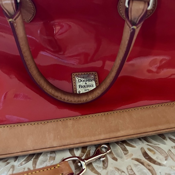 Dooney & Bourke Orange Patent Leather satchel! - Picture 2 of 9